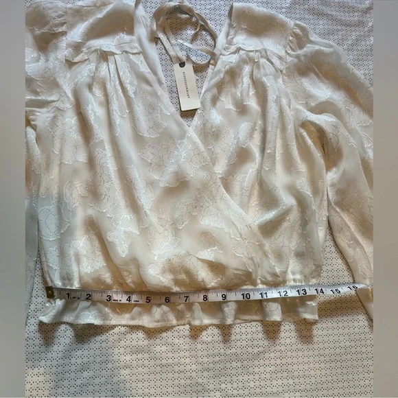 Anthropologie Sheer Surplice Blouse S - Picture 8 of 14
